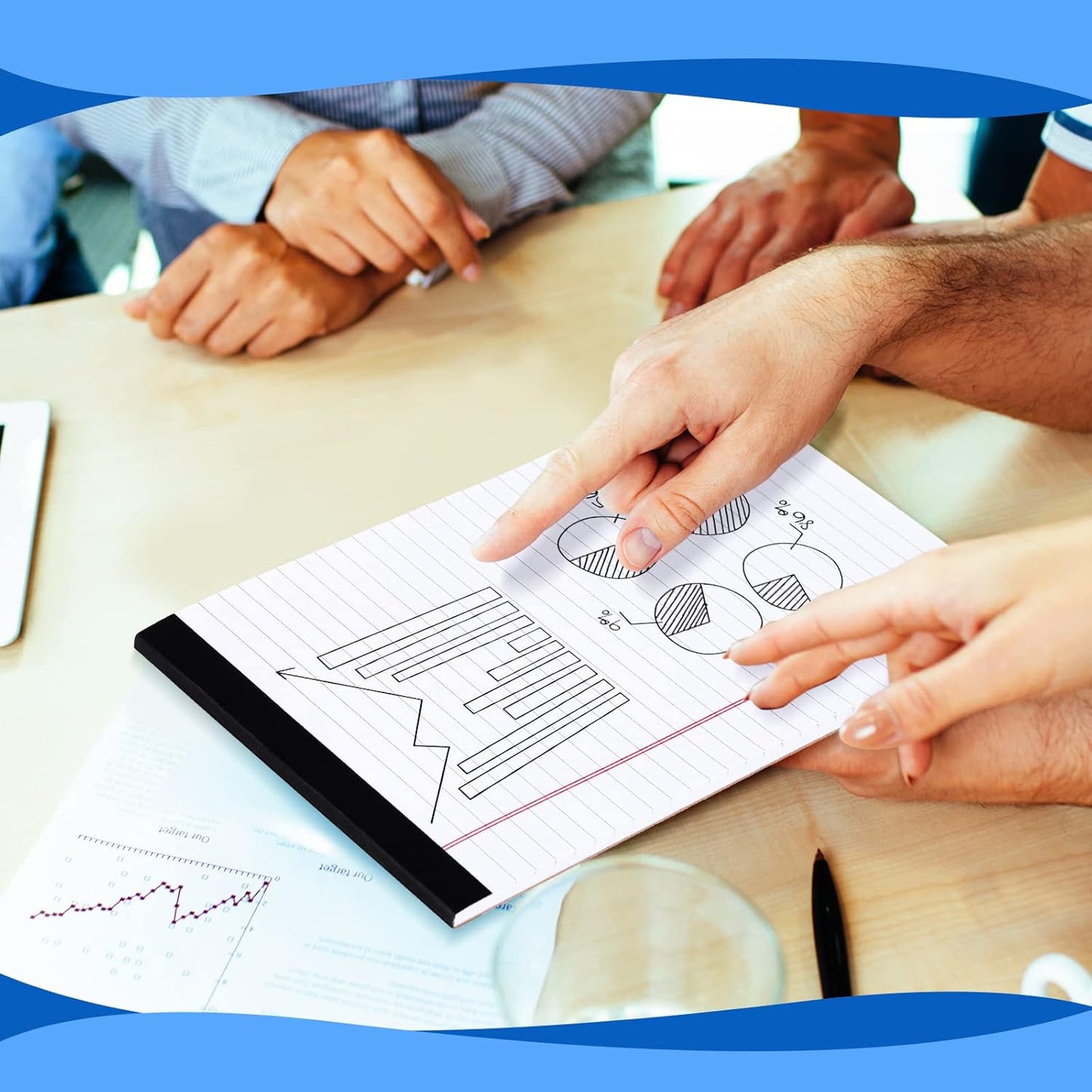 Gueevin 200 Pcs Legal Pads 5x8 Inch Note Pads Lined Small Notepads Bulk Wide Ruled Writing Paper 5 x 8 Mini Notebook for School, College, Office, Classroom Supplies, 40 Sheets (White)