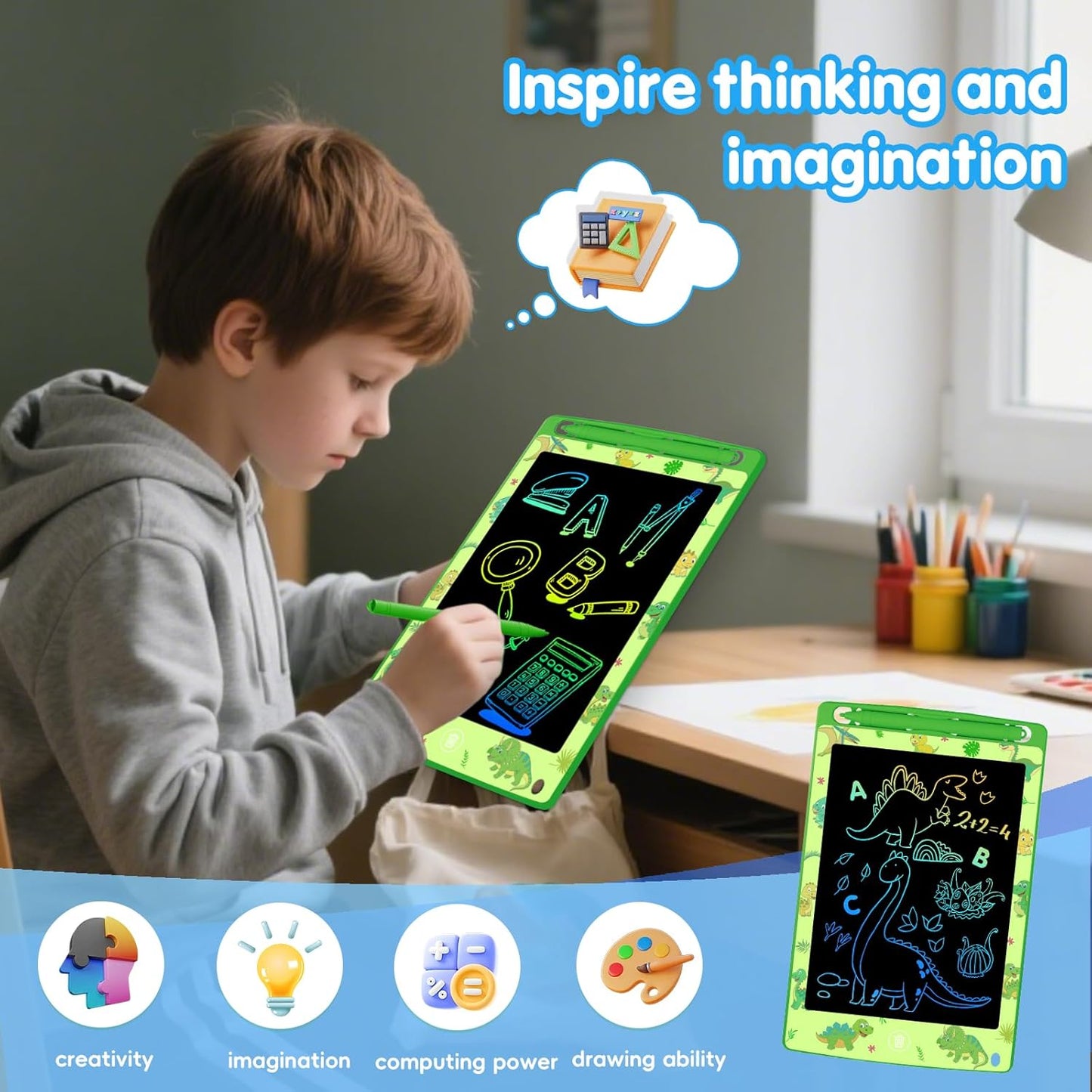 20 Pack LCD Writing Tablet for Kids, 8.5 Inch Colorful Doodle Board Drawing Pad, Educational Learning Travel Toys Birthday Gifts for Boys Girls Age 3 4 5 6 7 8