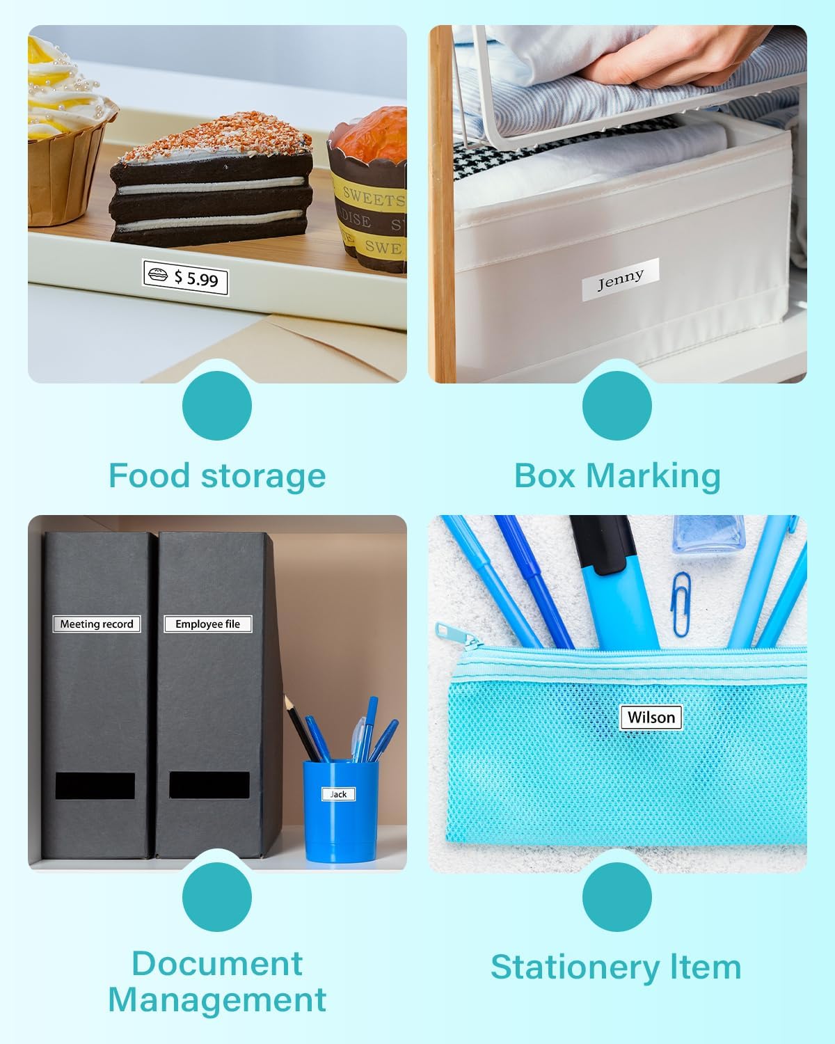 Airmall Compatible with Brother 12mm 0.47 Laminated White Tz Tape Tze Label Maker Tape Refill TZe-231 TZe231 Replace for Brother P Touch D210 D200 D400 1280 1290 1880, Black on White 1/2 Inch, 6-Pack