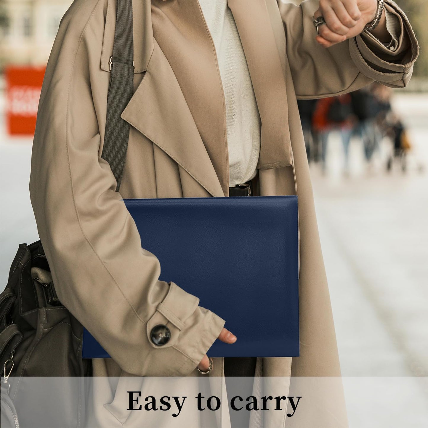 Certificate Holders 8.5"x11" Graduation Diploma Cover Document Leather Folders,Navy Blue-2 Pack