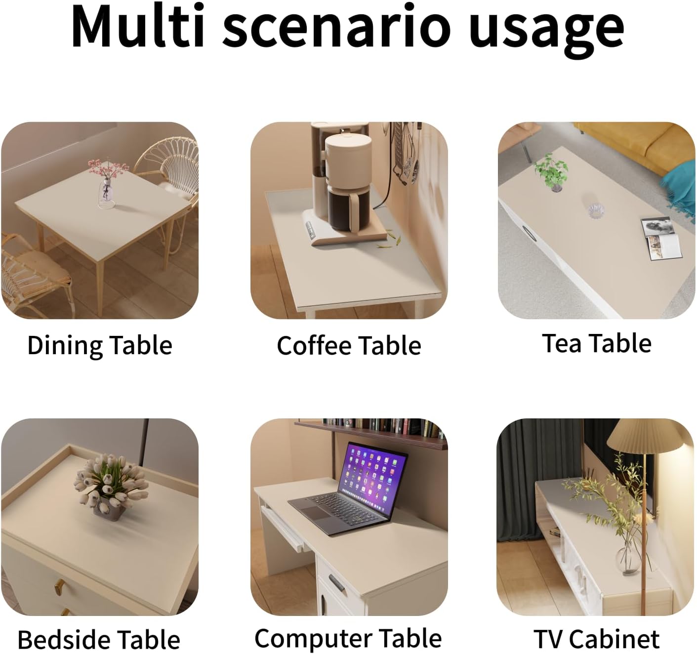 Leather Desk Mat,1.8mm Thick,12x66 Inch Desk Cover,Desk Protector Mat,Dresser Cover Top,Desktop Cover,Dresser Cover Top for Bedroom,Table Protector Mat(Off White+Light Gray,12×66)