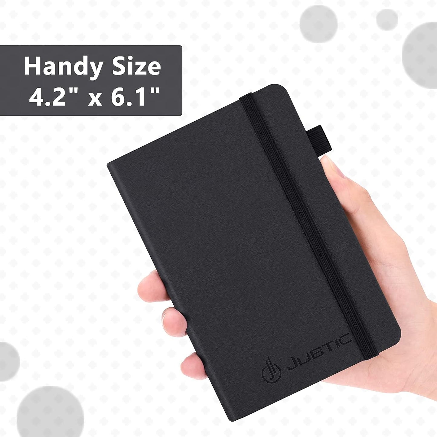 JUBTIC Password Book with Alphabetical Tabs Small Password Keeper with Inner Pocket Record Log in Internet Address Password Notebook Journal Hardcover Password Organizer for Home Office, Black