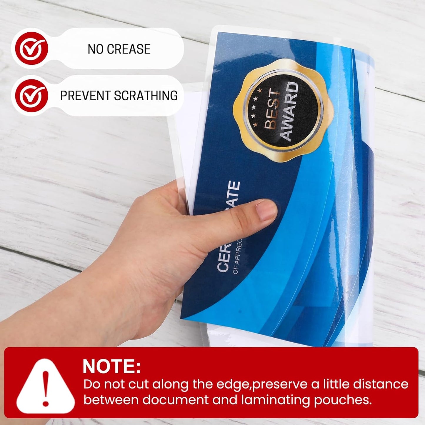 CAREGY 5 Mil Thermal Laminating Pouches (200 Pack) - 9x11.5 Inch Laminating Sheets for 8.5x11 Documents, Clear,Office & School Laminator Supplies