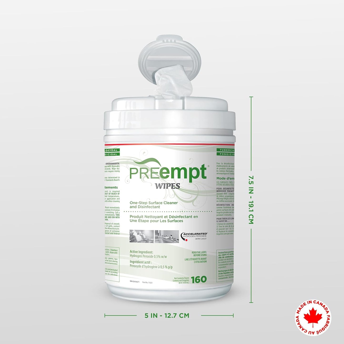 Wipes, 160 Count, Hospital Grade One-Step Surface Cleaner, and Disinfectant