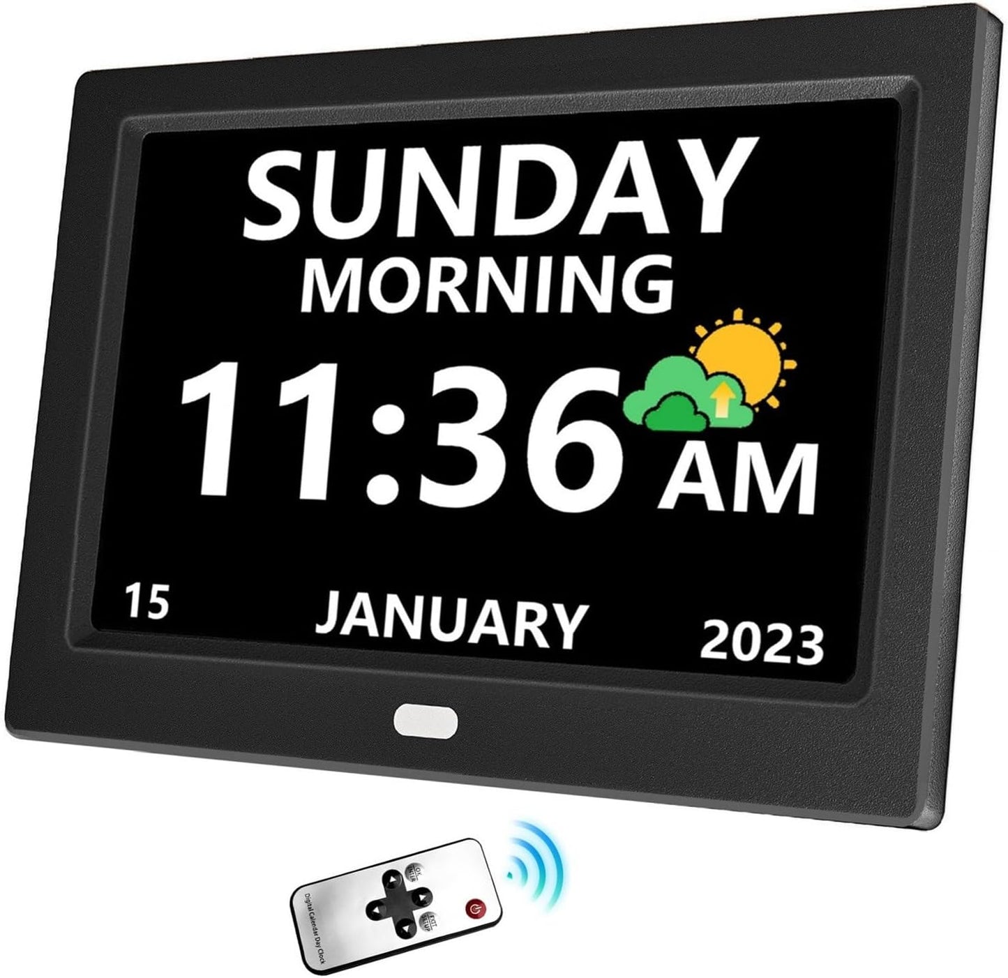 10 Inch Digital Clock with Day and Date for Elderly Alzheimer's Clock Customizable Alarms 3 Display Modes Large Font Alarm Clock for Seniors Auto DST