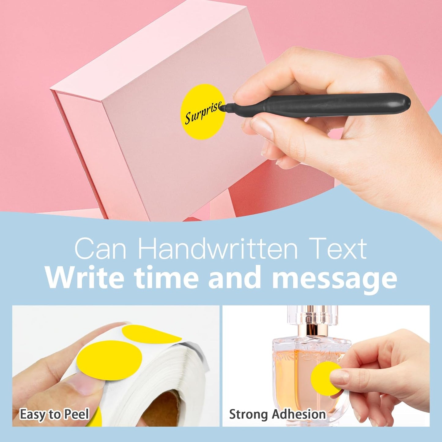 1 Inch Round Color Coding Labels, 1000 Dots Per Roll Yellow Color Coded Dot Stickers, Round Color Dot Labels for Organizing, Filing, and Storage