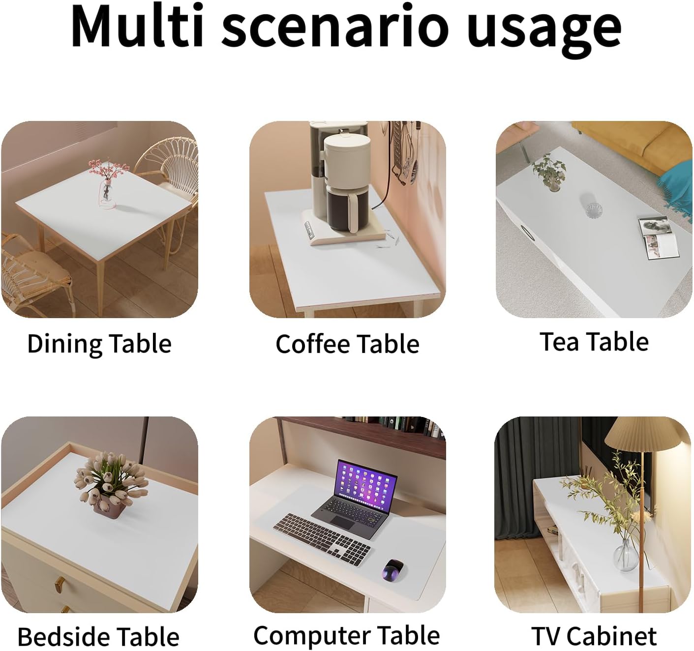 Leather Table Cover,1.8mm Thick,24x60 Inch Desk Cover,Large Desk Mat,Table Protector,Table Cover Protector,Desk Protector,Table Pad,(Grayish White+Grayish White,24x60)