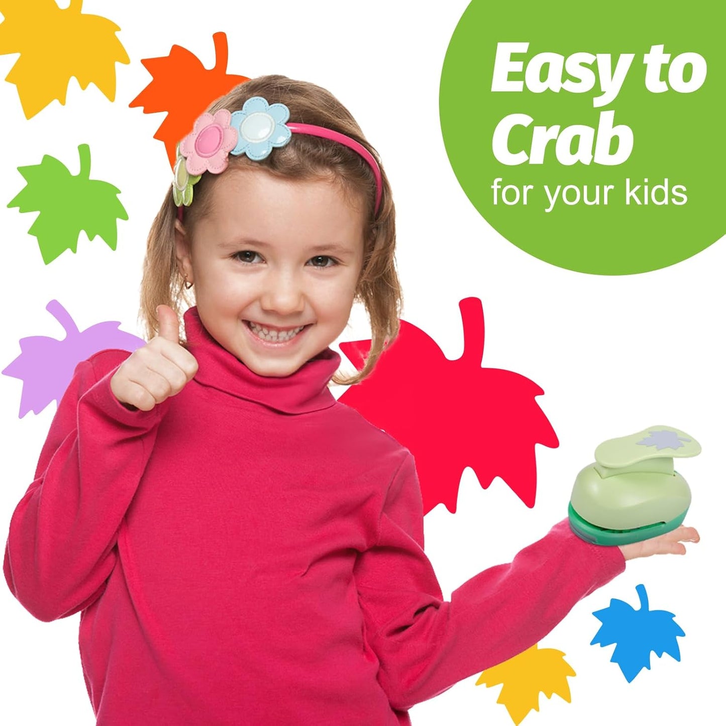 UCEC 2 Inch Maple Leaf Paper Punch for Crafting, Hole Punch Maple Shapes, Craft Lever Cutter Handmade for Autumn, Thanksgiving Day, Paper Crafting and Scrapbooking