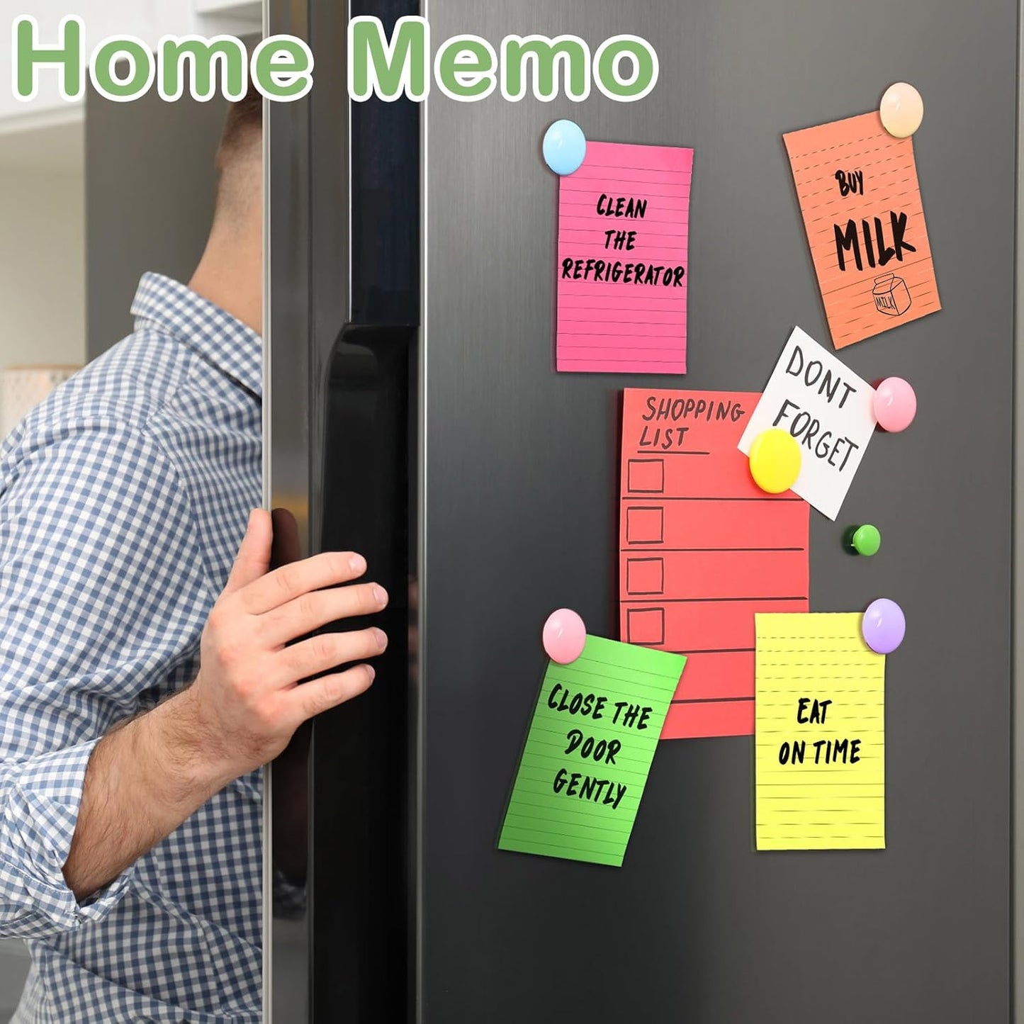 24 Pack Lined Sticky Notes 4 x 6 Inch Colorful Sticky Note Pads with Lines Bright Ruled Self Sticky Notes Memo Pad for Office Home Supplies, 50 Sheets per Pad, 1200 Sheets, 8 Colors