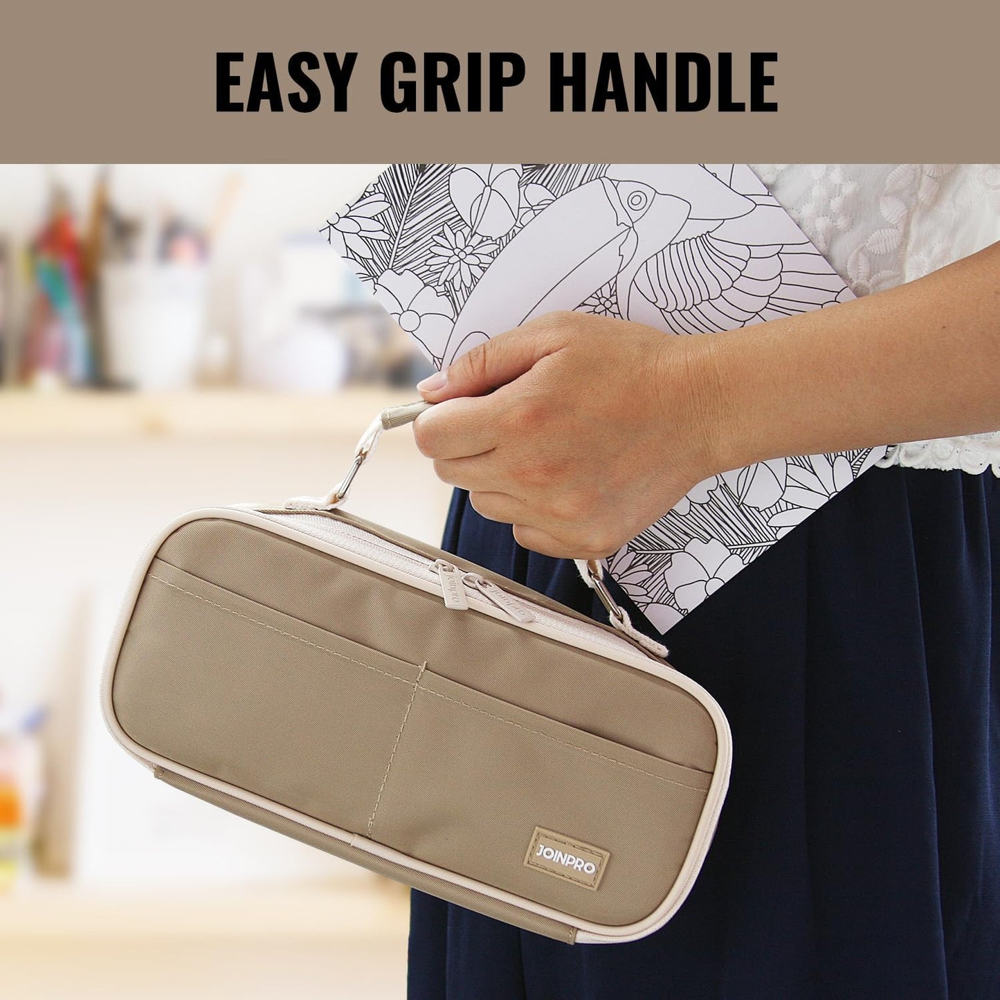 Pencil Case, Large Capacity Pencil Case Organizer; Double Zipper Storage Bag; Big Pencil Pouch for College School Office Teen Girl Boy Men Women Adult