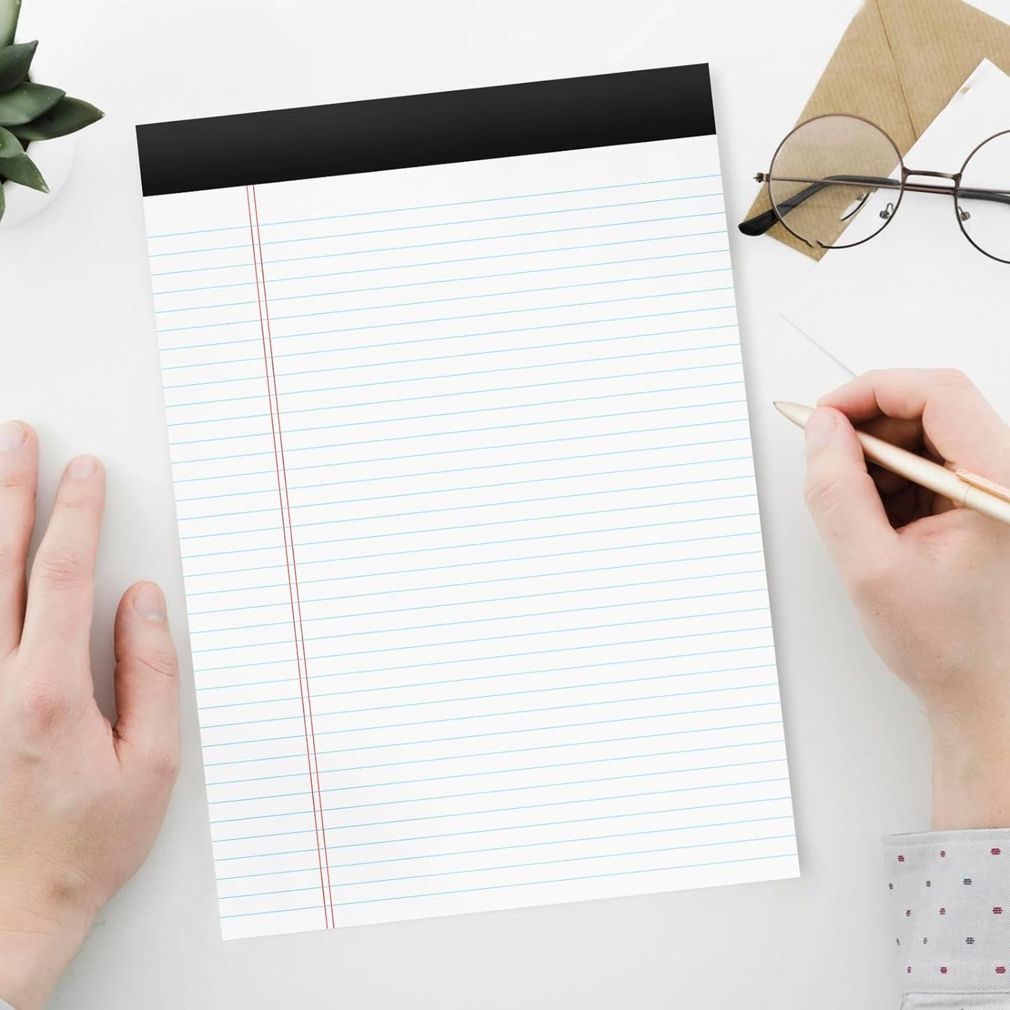 2 Pack of Legal Pads 8.5 x 11 College Ruled Writing Pads 8.5" x 11.75" Notepad 30 Sheets per Note Pads Notebook Study Back 8x11 Pads of Paper