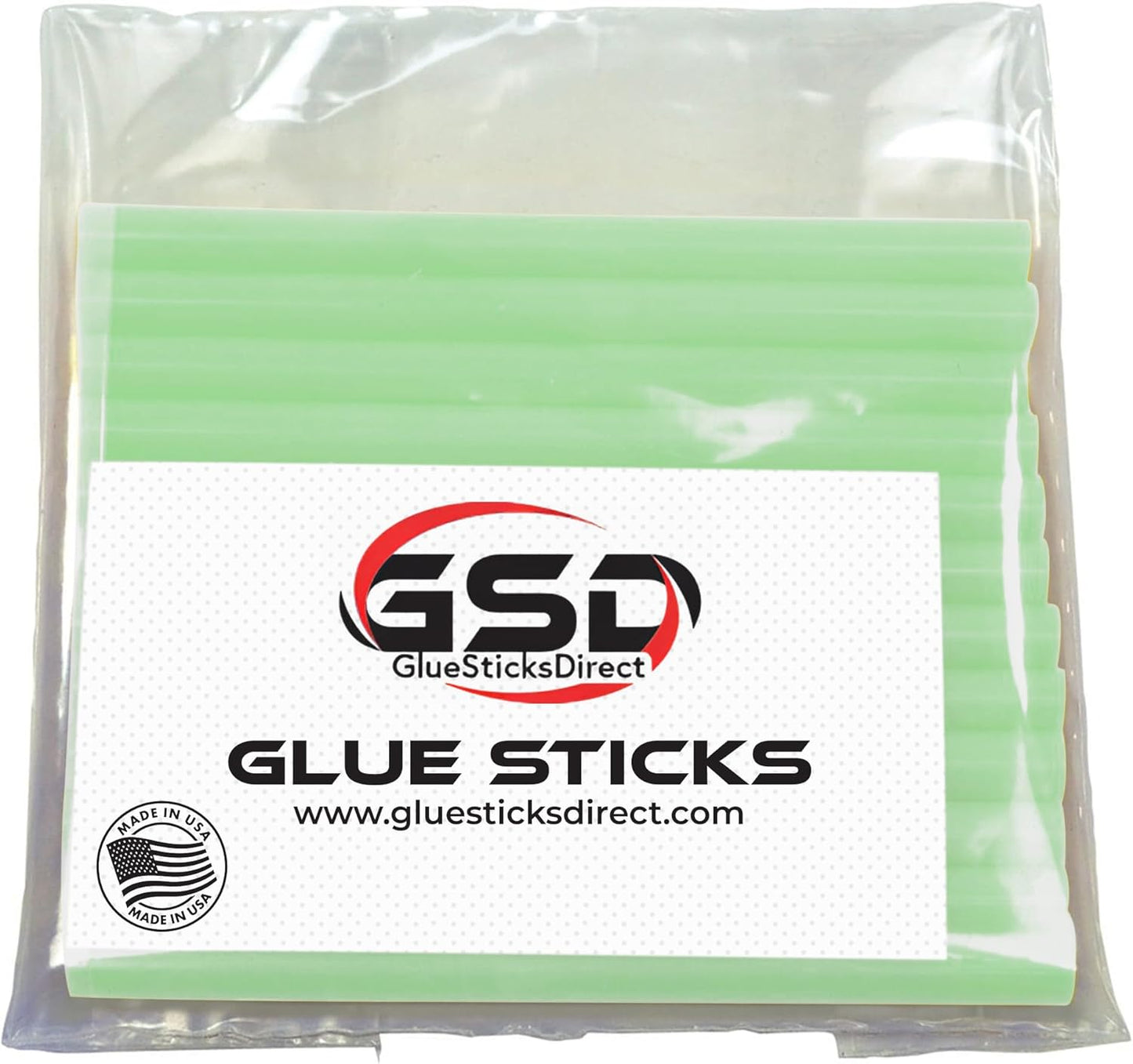 Mini Size Hot Melt Glue Sticks for Glue Gun - Bulk 4in Pastel Green Glue Sticks - Great for Art Craft Repairs & Compatible w/Most Glue Guns - 5/16" X 4" (24 Sticks) - Made in USA