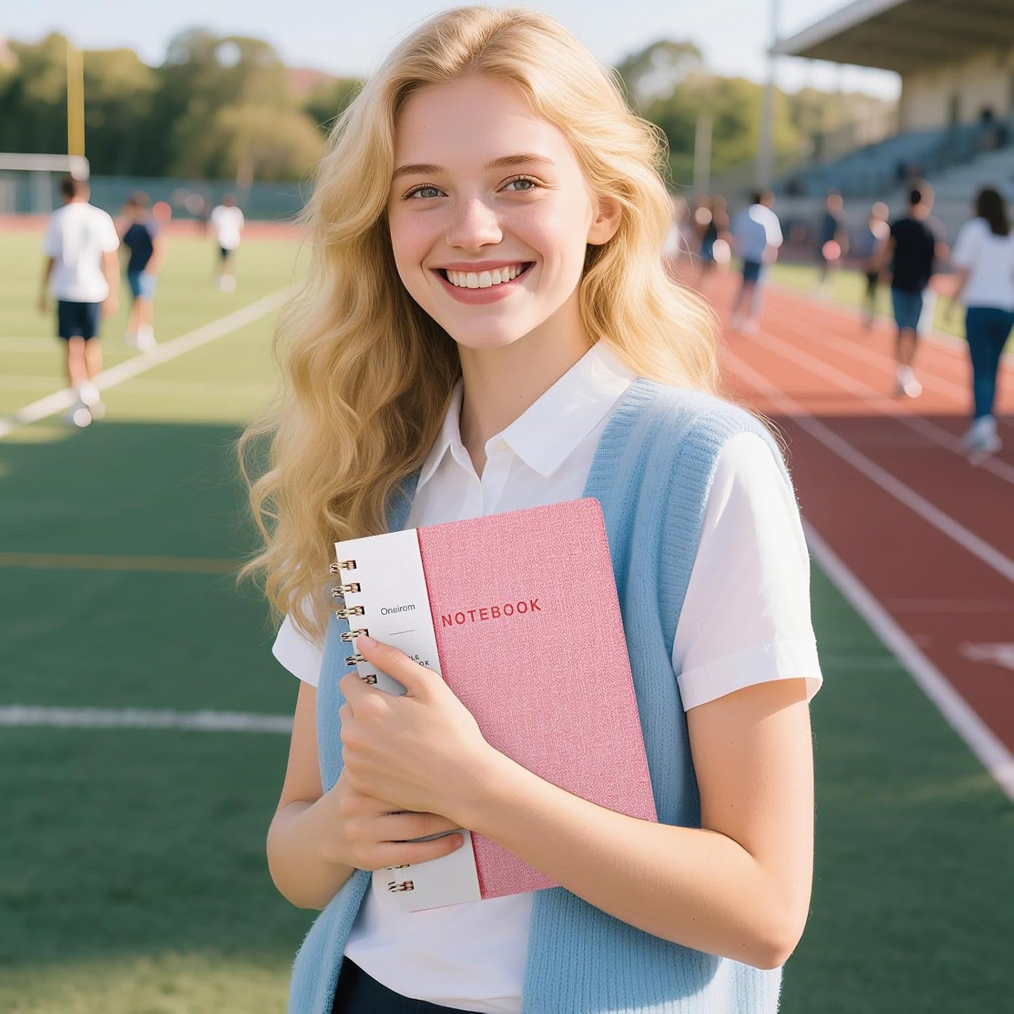 Lined Spiral Notebook College Ruled A5 Journal Book for Note Taking, 160 Pages Writing Journal for Office and Home School Supplies 5.75x8.125 inch (3pack-Pink/MintGreen/Violet)