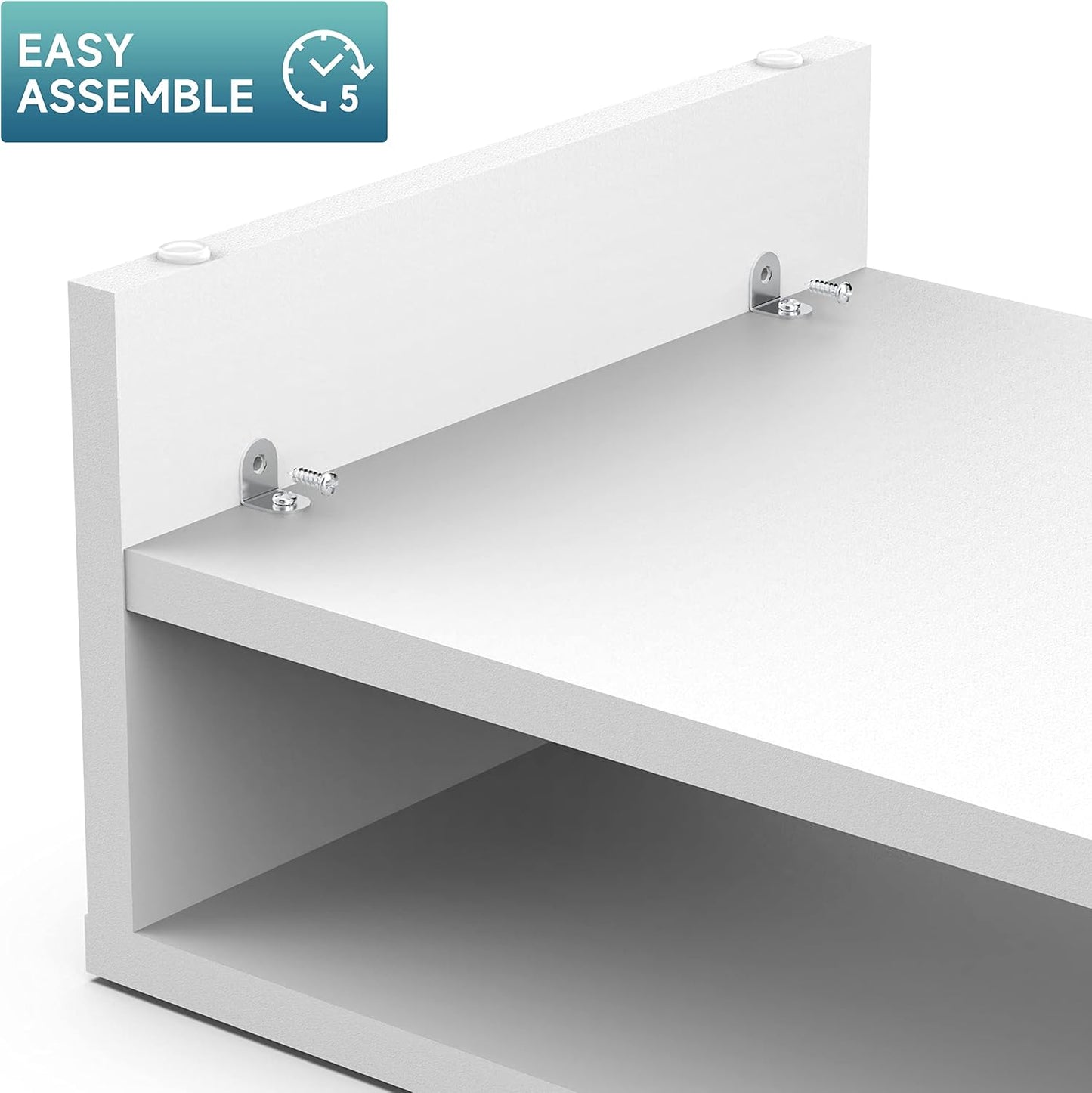 FITUEYES Monitor Stand - 2 Tier Computer Monitor Riser Shelf, Wood Desktop Stand for Laptop Computer Screen, Desk Organization, Office Supplies