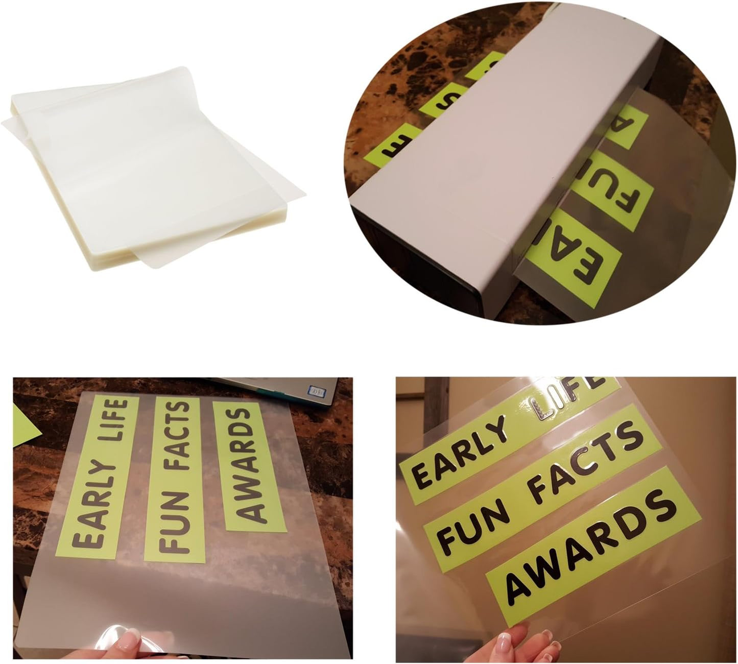 Immuson Thermal Laminating Pouches 8.9 x 11.4, 3Mil Thickness, Crystal Clear Finish, 500 Pack