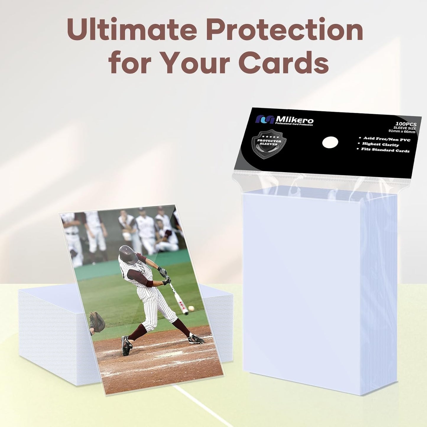 5000 Counts Card Sleeves, Clear Penny Sleeves for Trading Cards, Baseball Card Sleeves, Soft Trading Cards Sleeve Fit for MTG, TCG, Baseball Cards, Football Cards, Game Cards