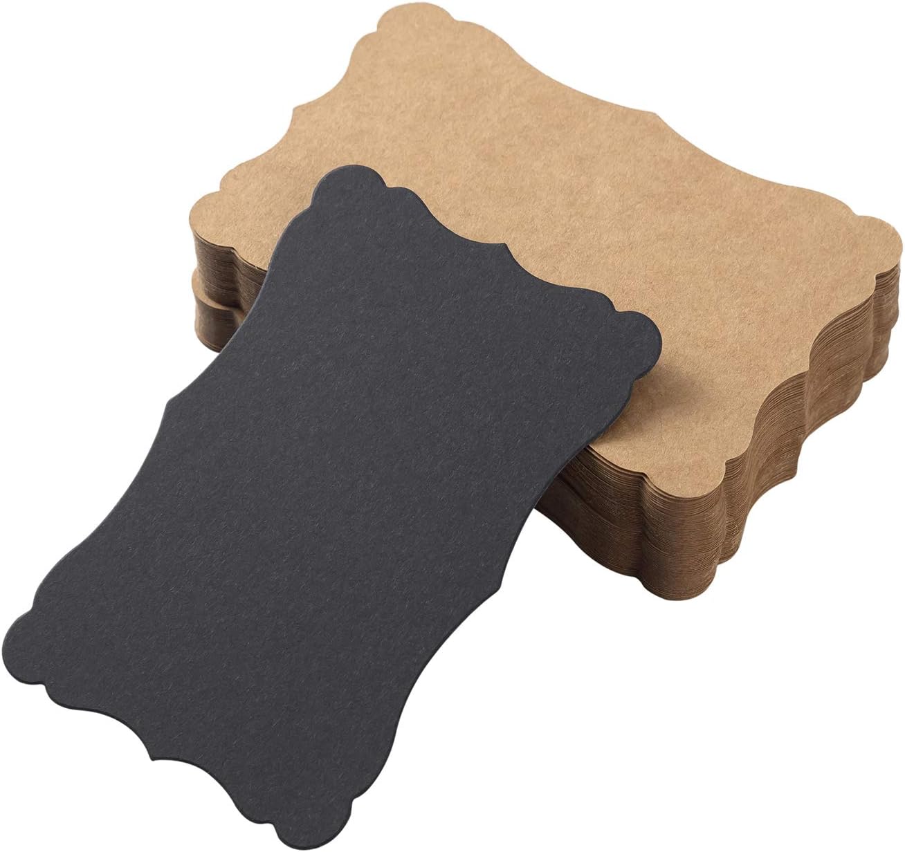 120 Pieces Small Mini Business Cards Vintage Assorted Colors Blank Note Cards Gift Word Card for Business Cards, Gift Cards (Black, 3.66x 2.36 inches)