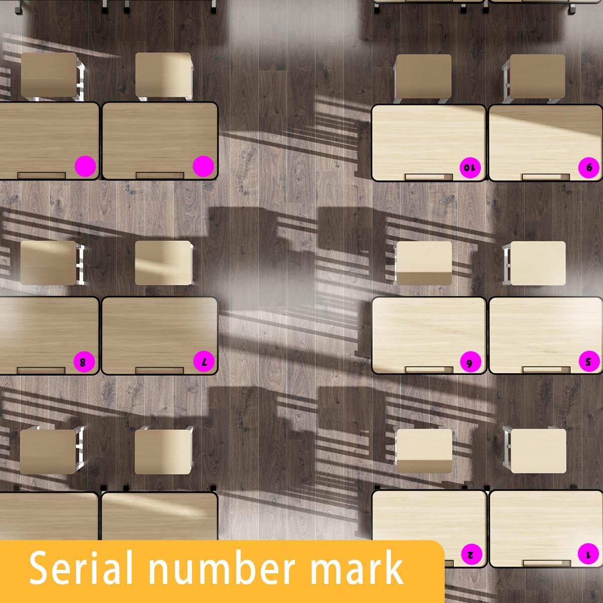 PARLAIM 3 X 3 inch Permanent Color Code Dot Stickers, 500pcs 3" Round Color Coding Circle Labels per Roll in Dispenser Box for Inventory Box, Purple