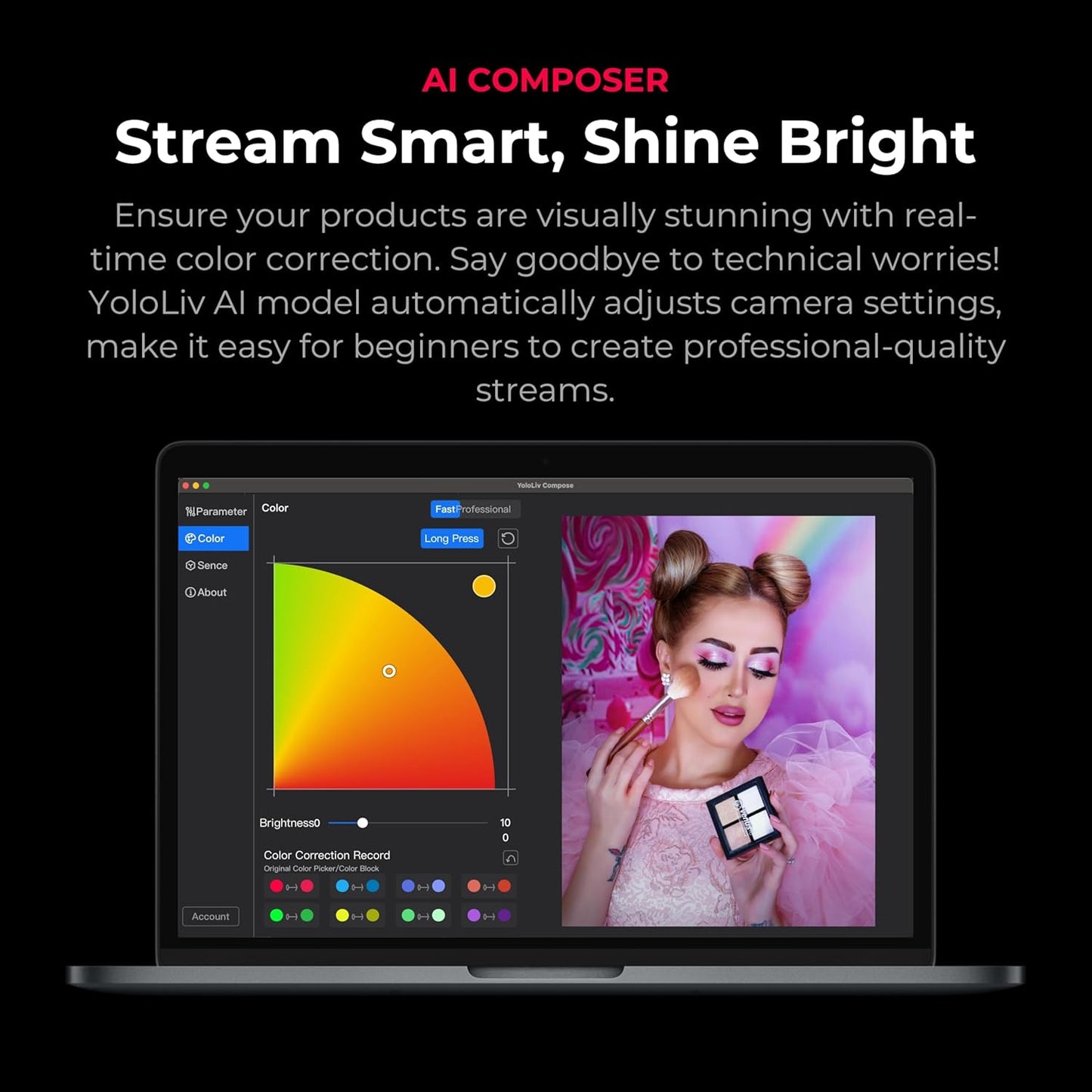 YOLOLIV YoloCam S7, 4K60 Live Streaming Camera with Interchangeable Lens, ToF AutoFocus, MFT Mount, HDMI Out & USB Out(Camera Only)