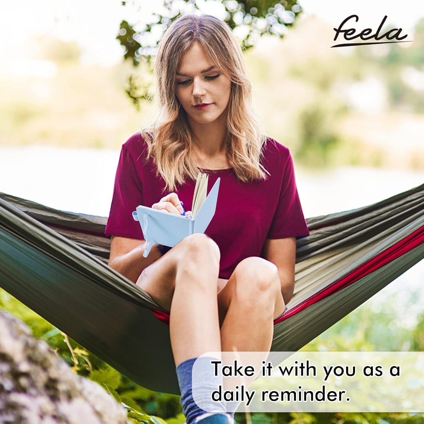 feela 6 Pack Pocket Small Notebooks Bulk, Mini Cute Memo Notepads Hardcover College Ruled Lined Journals with Pen Holder for Women Girls Office School, with 6 Black Pens, 3.5”x 5.5”, A6, Pastel Colors