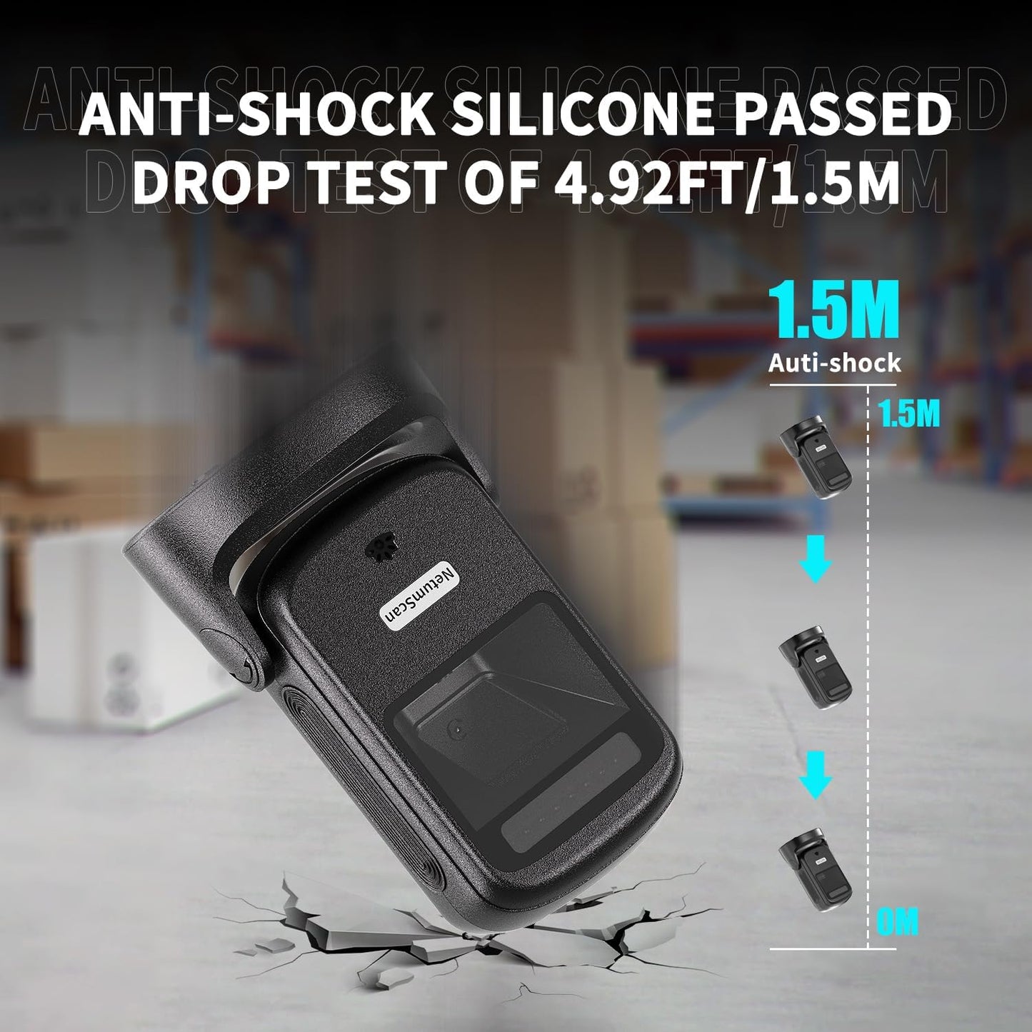 NetumScan Automatic Hands-Free Barcode Scanner - 1D/2D Desktop USB Wired Scanner for Retail Store, Warehouse, Supermarket, POS System, Checkout Counter (Windows/Mac/Linux)