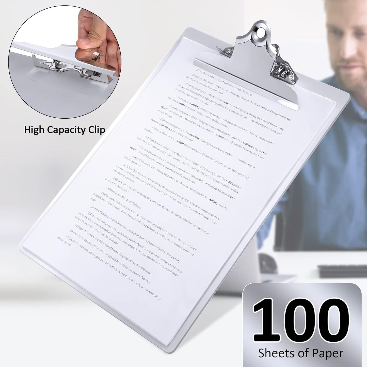 16 Pcs Metal Clipboard Heavy Duty Aluminum Clipboards 12 x 9 Inch Metal Clip Board with Low Profile Clip A4 Letter Size Document Holder for Office School Medical Jobsite Laboratory