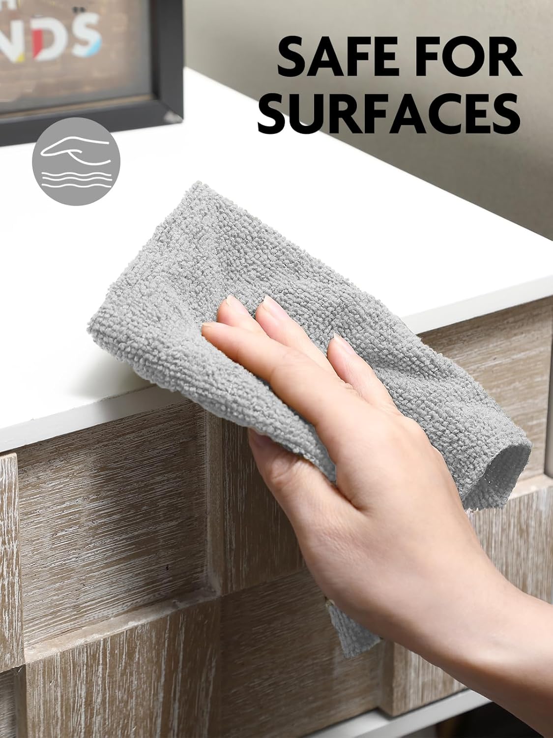 Fantasticlean Microfiber Cleaning Cloth Roll -90 Pack, Tear Away Microfiber Towels, 12" x 12", Reusable, Washable, Scratch Free, Ultra Absorbent Dish Rags for Car, Home, Garage or Shop (Grey)