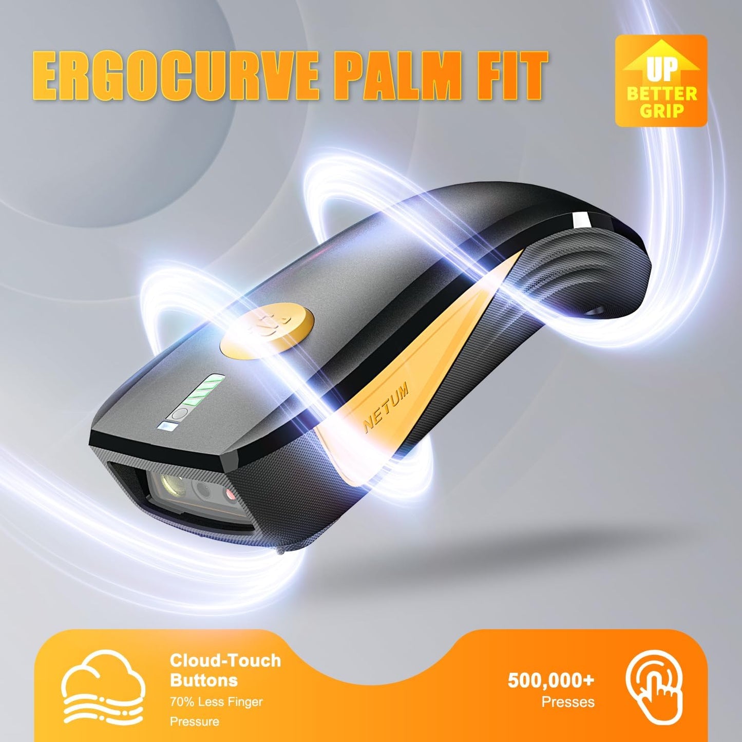 NETUM CS7501 QR Code Scanner – Upgraded Bluetooth Barcode Scanner, Mini Portable 1D & 2D Barcode Reader for Inventory Management, Cordless Image Scanner for Tablets, Android, iOS, PC, and POS Systems