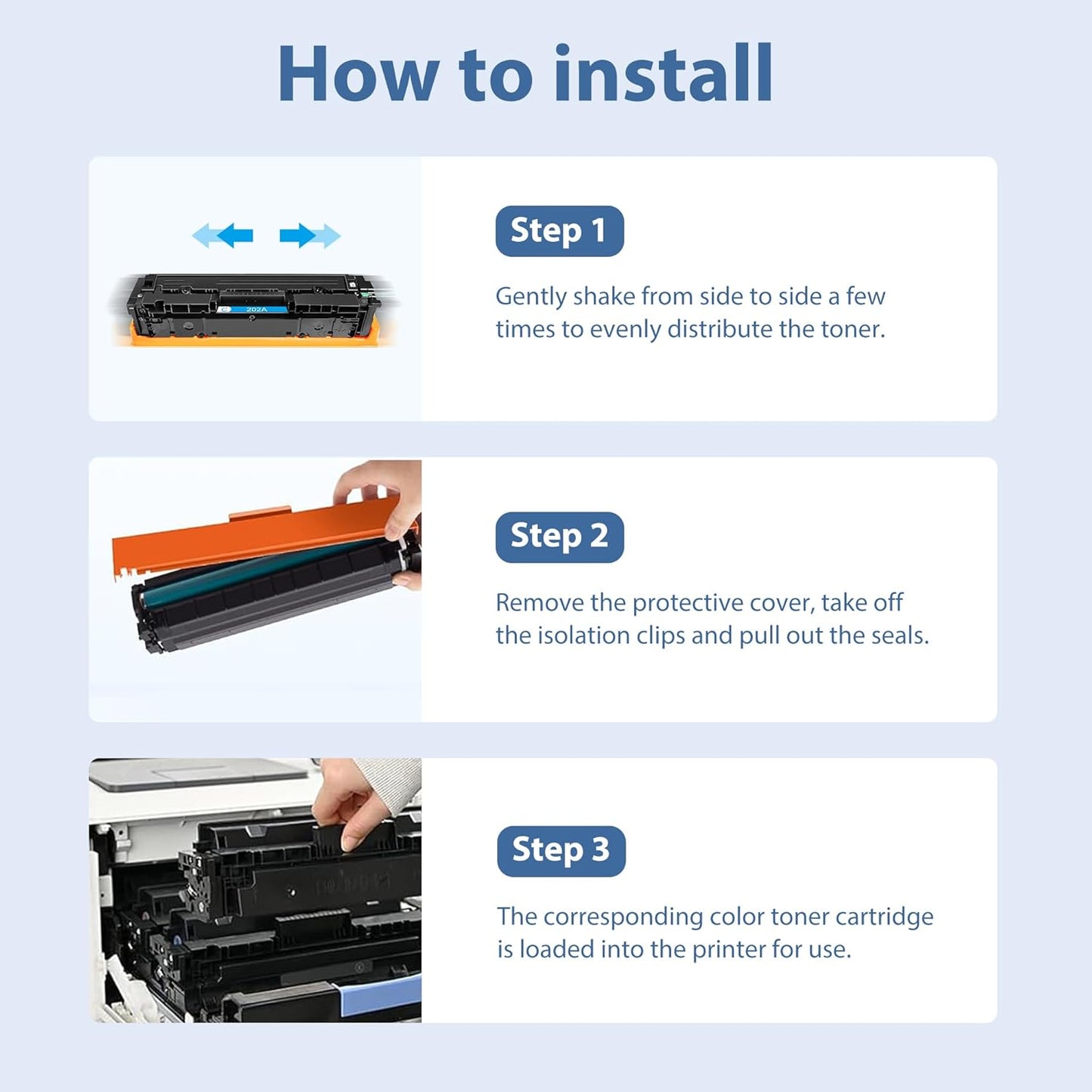 202A Toner Cartridges 4 Pack Compatible for Color Laserjet Pro M281fdw Reaplacement for HP202A Set High Yield with M254dw M254nw MFP M281cdw M280nw M281fdn Printer (Black/Cyan/Magenta/Yellow)