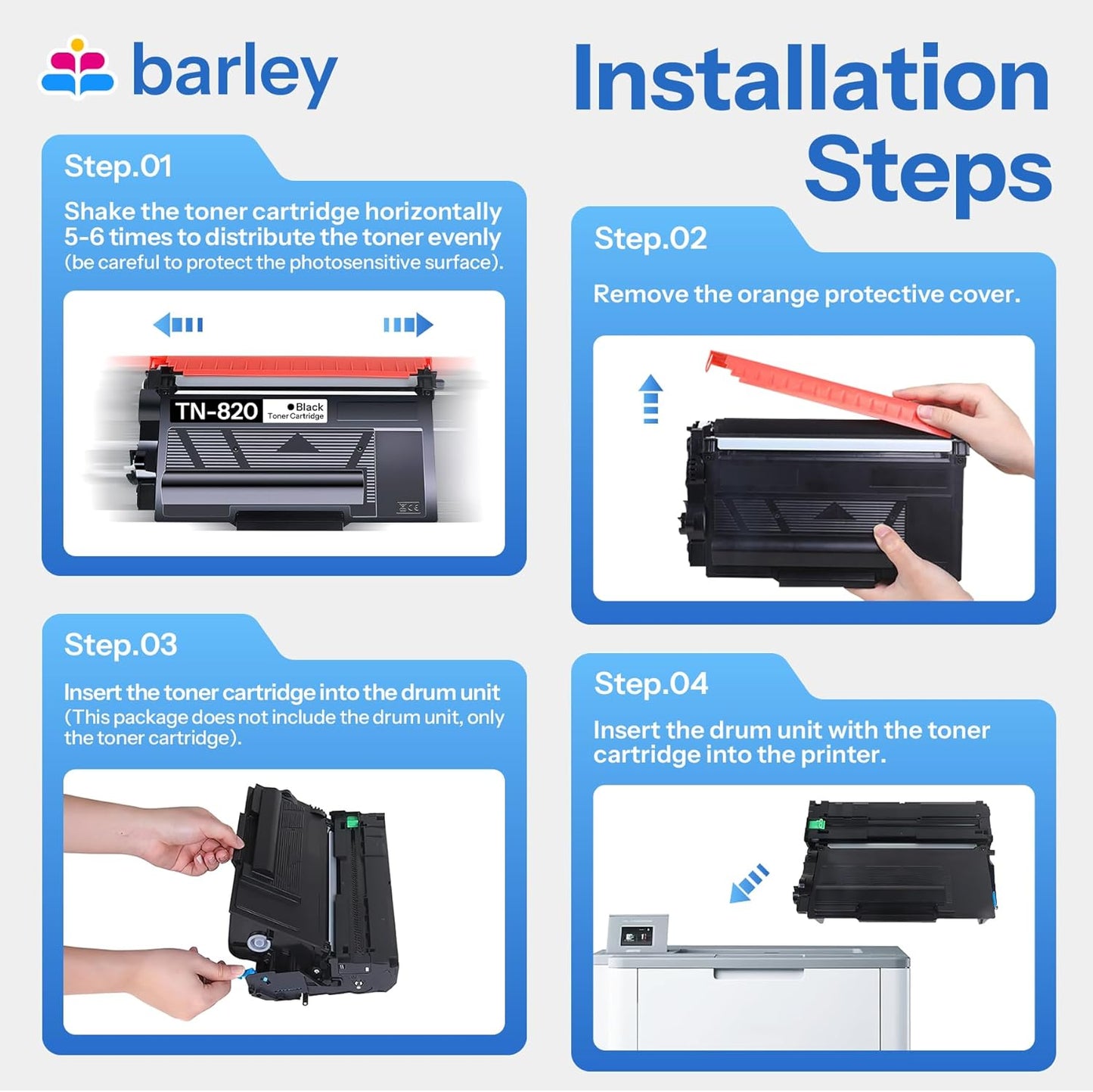 TN820 TN-820 Toner Cartridge Compatible TN820 TN-820 Black Toner Cartridge Replacement for Brother TN820 TN-820 HL-L6200DW MFC-L6800DW MFC-L5900DW MFC-L5850DW Printer Ink (2-Pack).