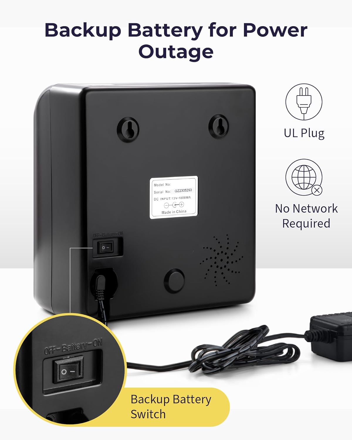 Volcora Time Clock for Employees with 150 Time Cards, 1 Ink Ribbon, 1 Rack, Punch Time Clocks Machine for Small Business with Backup Battery, Punch Clock No Key and Network Need, for Office, Retail