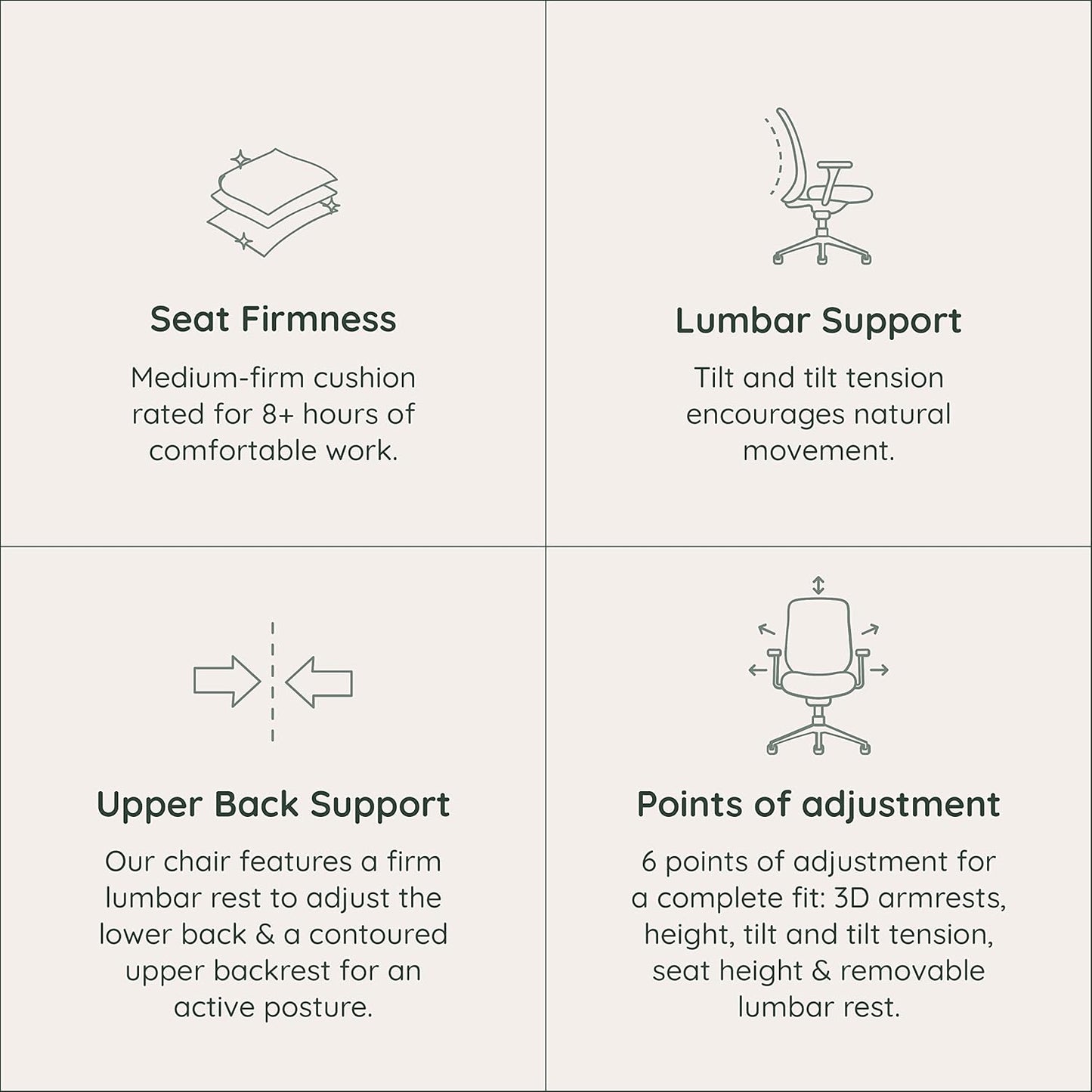 Branch Verve Chair - High Performance Executive Office Chair with Contoured Seat Back and Adjustable Lumbar Rest - High Density Foam Cushion with Aluminum Base - Up to 275 lbs - Lunar