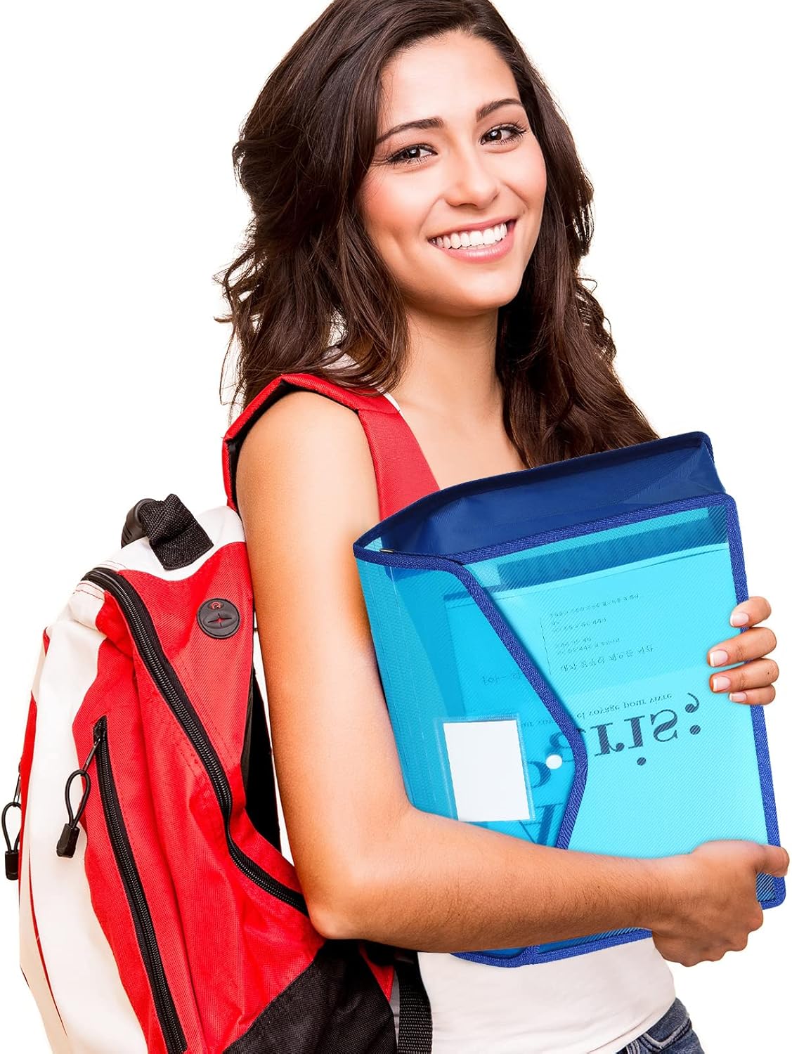 10 Pieces Plastic File Folders Envelope Expanding File Wallet Organizer Documents Folder with Snap Closure and Pocket, A4 Size Waterproof Transparent Pouch(Multicolor,Horizontal)