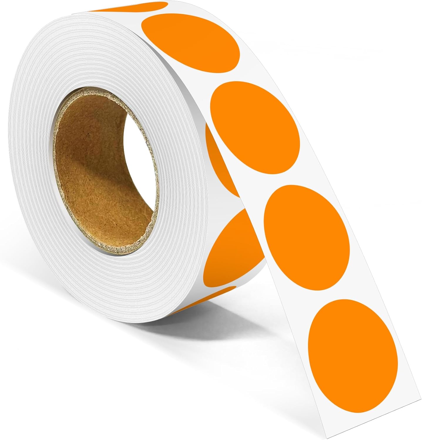 1 Inch Round Color Coding Labels, 1000 Dots Per Roll Orange Color Coded Dot Stickers, Round Color Dot Labels for Organizing, Filing, and Storage
