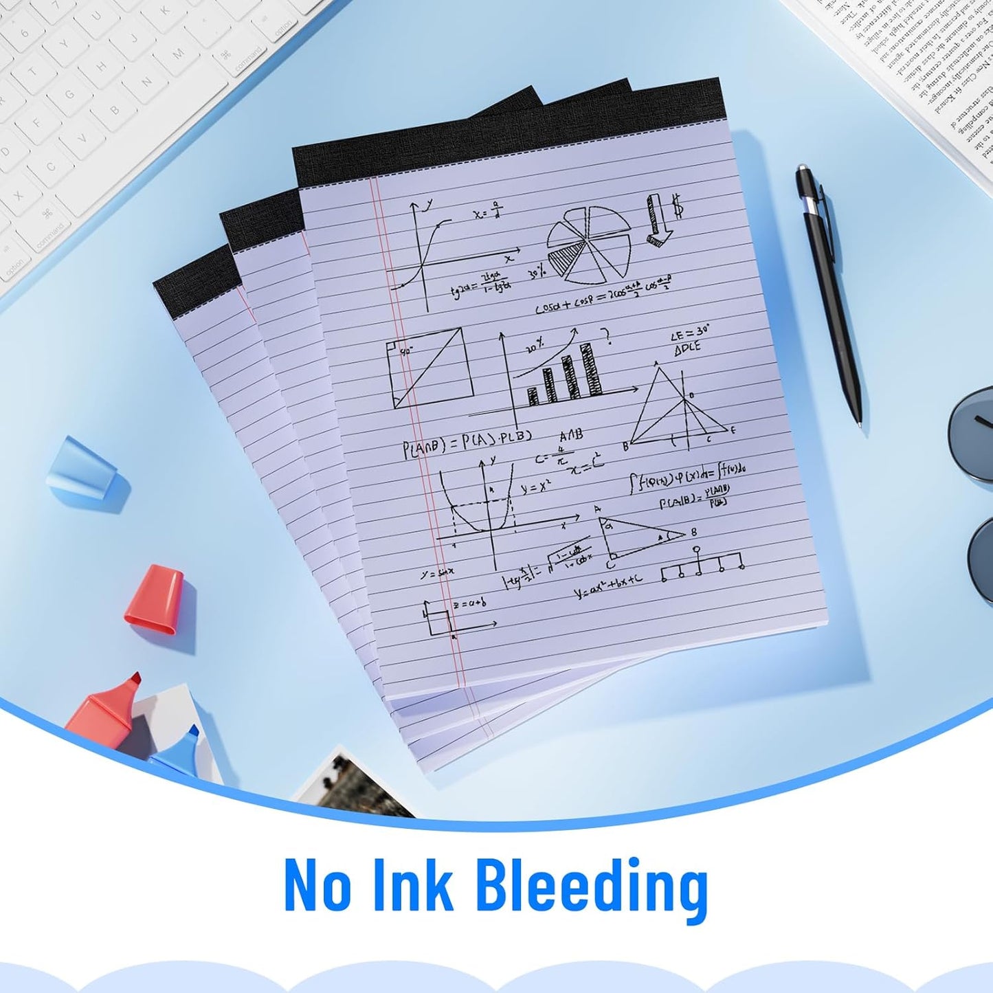 3pcsLegal Pads 8.5 x 11, Notepads 8.5 x 11 Inch, Purple Note Pads Clear Print Writing Pads of Paper, Memo Pads , Perforate Legal Notepads Paper , Wide Ruled Lined with Sturdy Back,30 Sheets/Pack