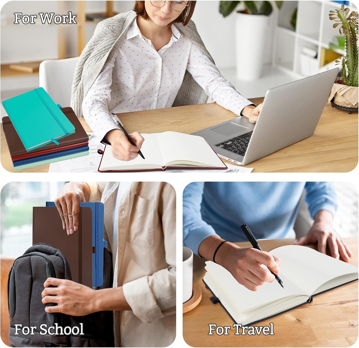 Blank Hardcover Sketch Book Notebook, A5 140 Pages 120Gsm Thick Journal for Drawing,School,Work,Diary,5.7''*8.3'',Blush