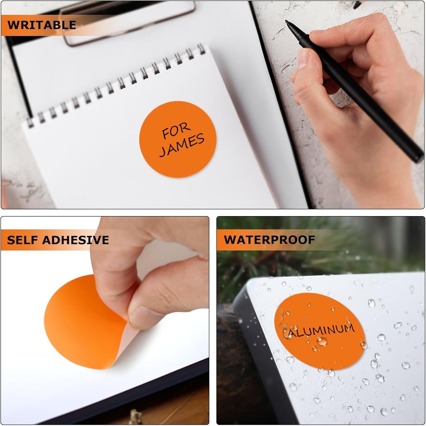 Orange Dot Stickers 2 Inches Round Sticker, Circle Colored Labels Color Coding Labels for Office Classroom Toddlers Activity 80 Pieces