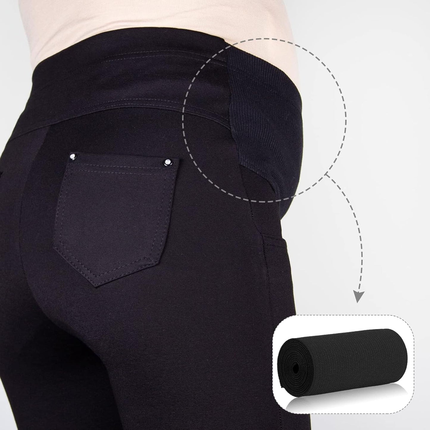 WILLBOND 12 Rolls Colorful Elastic Band Folding Elastic Cord Heavy Duty Stretch Band Knitted Flat Band for Sewing Crafts DIY Comforter Cuffs(3 Inch X 0.9 Yards,Bright Color)