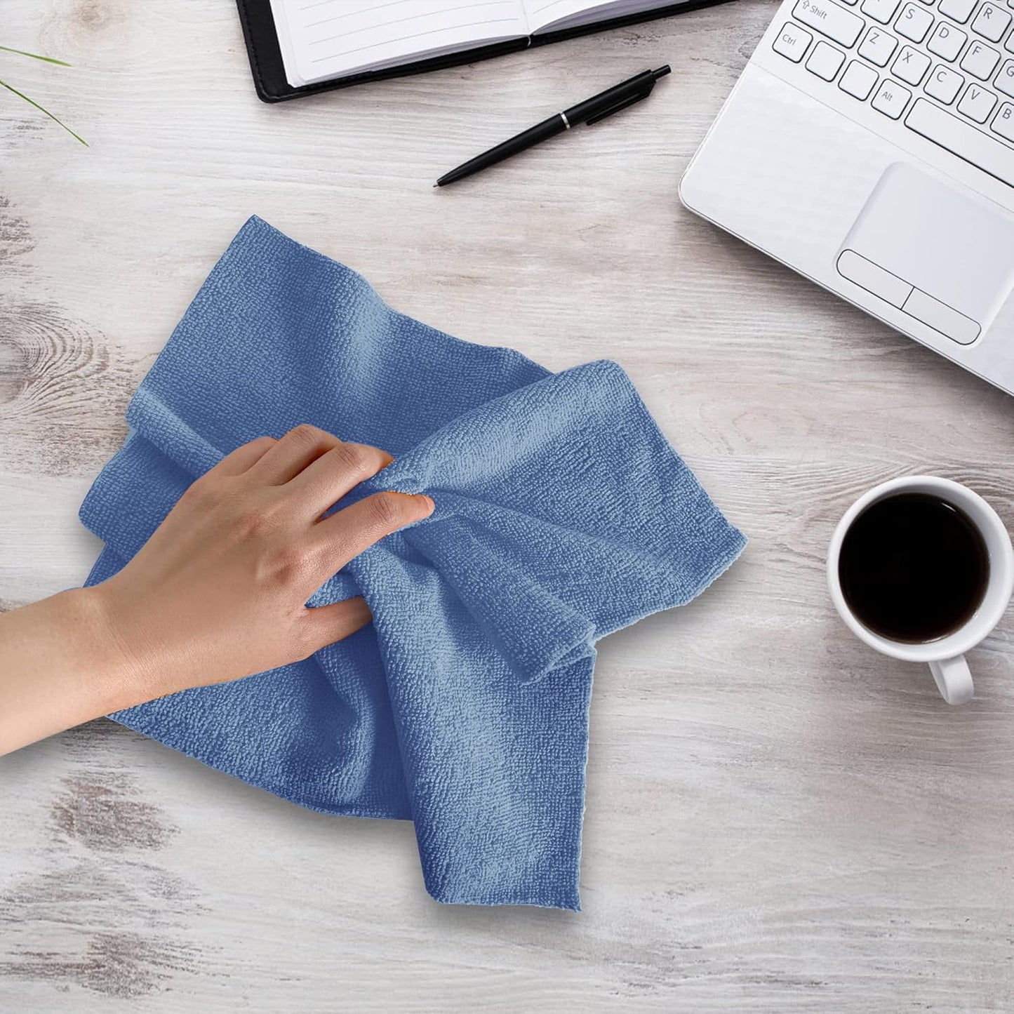 Reusable Microfiber Wipes, 50 Packs, Size 14 inches x 14 inches (Red)