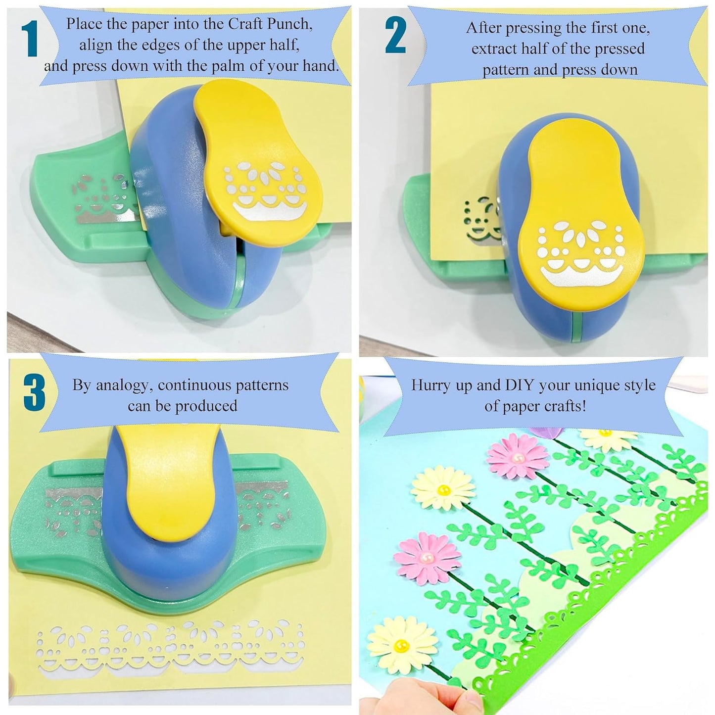 MIAO JIN Leaf lace Craft Punch Hemming Edge Paper Punch Hand Scrapbooking Fancy Border Punch Hole DIY Art scrapbooks, Gift Cards, Wedding Cards, Decorations