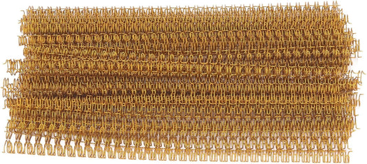 1/2 Inch Wire Cinch Book Binding Gold 3:1 Pitch, 100 Pack Double Loop Metal Spiral for Bindings Fit for School Office Notebook Maker, YolieraArt Office Products Binding Combs 100 Sheet Capacity