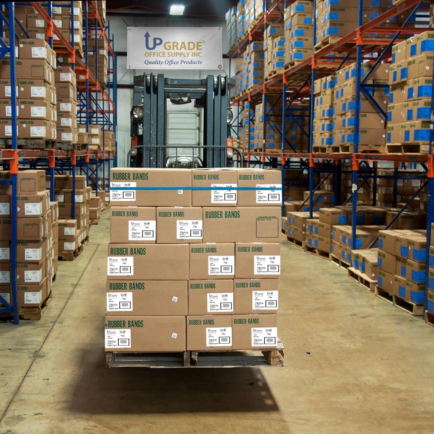 Upgrade Office Supply Rubber Bands, Size 64 (3-1/2 x 1/4), 80 Bands, 1/4 lb, 40-Pack CASE, USA