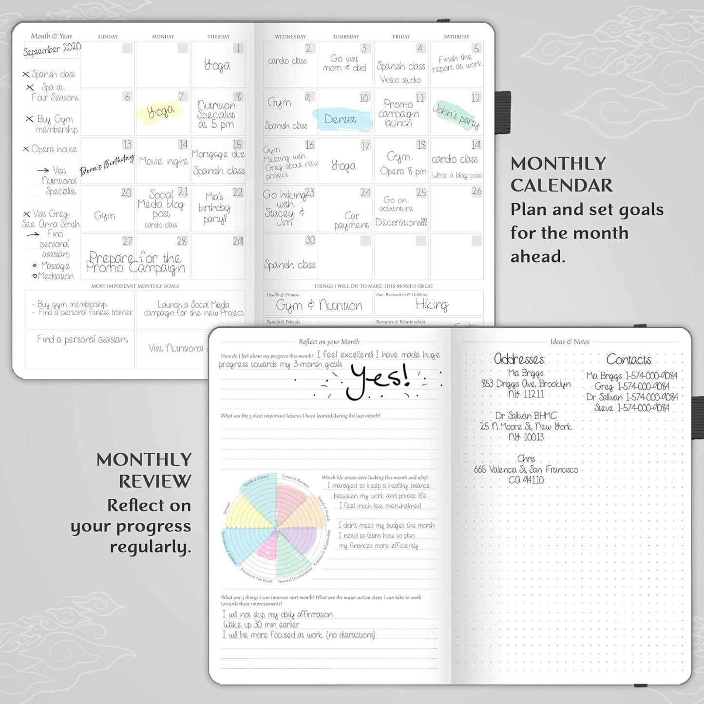 Legend Planner – Weekly & Monthly Life Planner to Hit Your Goals & Live Happier. Organizer Notebook & Productivity Journal. A5 (Mystic Gray)