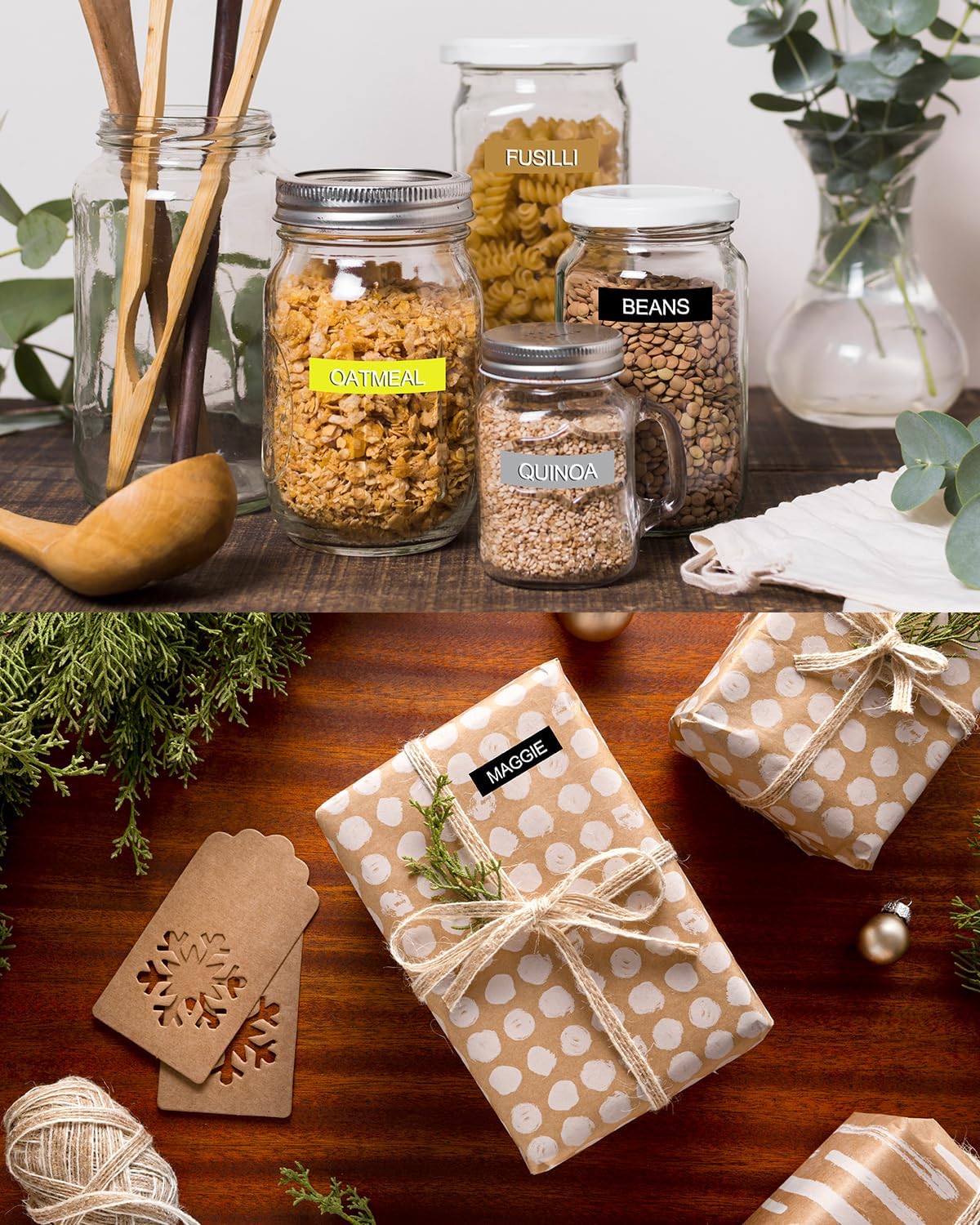 10 Pack Embossing Label Tape Compatible for Dymo Label Maker, 3/8 Inch 3D Plastic White on Black/Silver/Clear/Gold/Yellow, Compatible with Dymo Organizer Xpress 12965 12966