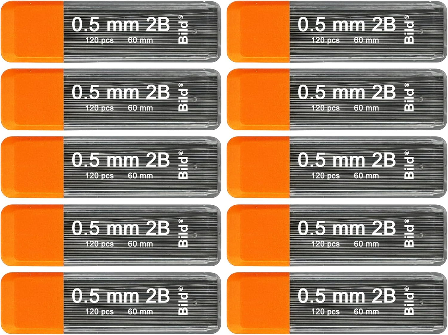 Bild Premium 1200 leads of 0.5mm 2B Mechanical Pencil Lead Refills (2B Mega, 0.5 mm)