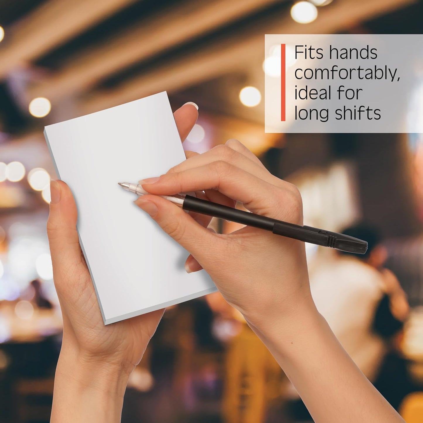 Better Office Products Blank Scratch Note Pads, 3" x 5", Server Notepads, 100 Sheets per Pad, Memo Pads, Gummed Binding for Easy Tear-off (10 Pack)