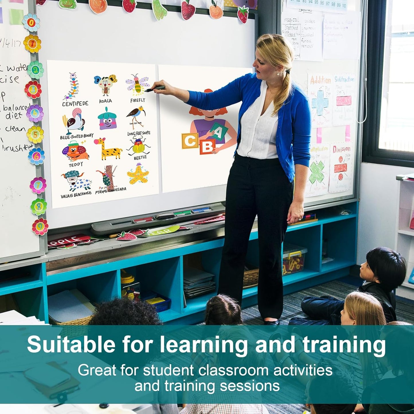 ViVin Super Sticky Easel Pad, 25 x 30 Inches Flip Chart Paper for Teachers, Large Self Stick Easel Paper, Teacher Anchor Chart, 30 Sheets/Pad, 10 Pads/Pack