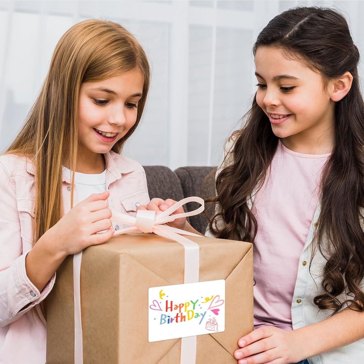 Name Tag Stickers 2 1/3" x 3 3/8", White Blank Mailing Labels, Inkjet and Laser Printer Guaranteed, 8 Labels Per Sheet, 25 Sheets - 200 Label (HB-R108)