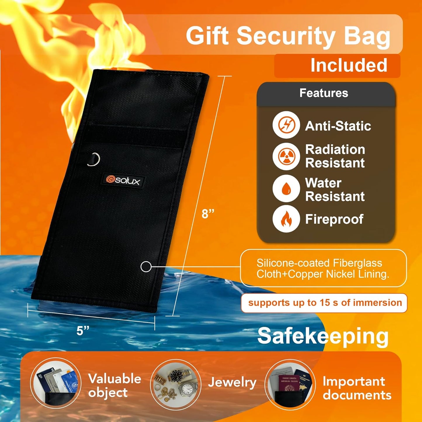 SOLUX 13" Cash Drawer - Cash Registers - Cash Register Drawer for POS - Square Cash Drawer for Small Businesses - Removable Coin Tray - 24V, RJ11/RJ12-Key Lock 4 Bill - 5 Coin, Black