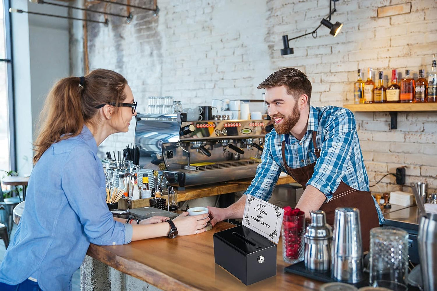 Adir Suggestion Box with Slot and Lock – Acrylic Donation Box for Fundraising, Drawing Box for Raffle, Funraiser Box, Tip Box with Lock - 6.25x4.5x 4 Inches voting box with slot and Sign Holder